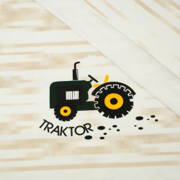 TRACTOR GREEN - panel looped knit 