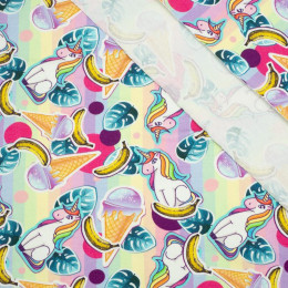 UNICORNS AND ICE CREAM / rainbow - Viskose-Jersey WE210