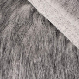 30cm FAUX FUR - melange grey