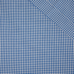 WHITE DOTS / blue - Cotton woven fabric