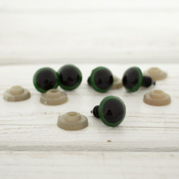 Safety eyes for mascots 11mm - green