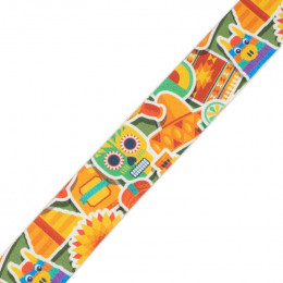 Woven printed elastic band - MEXICO / Choice of sizes