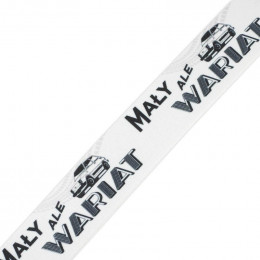Woven printed elastic band - MAŁY ALE WARIAT / Choice of sizes