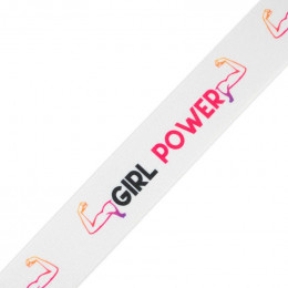 Woven printed elastic band - GIRL POWER / COLOUR / Choice of sizes