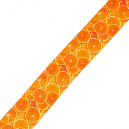 Woven printed elastic band - ORANGES / Choice of sizes
