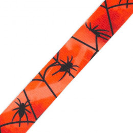 Woven printed elastic band - SPIDER’S WEB (red) / Choice of sizes