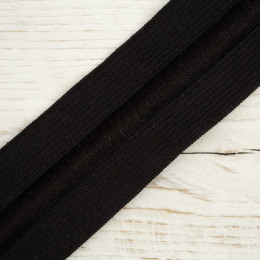 Elastic band with cord 40 mm - black