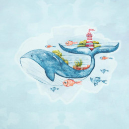 WHALE AND LIGHTHOUSE pat.2 (MAGIC OCEAN) - panel panoramic (60cm x 155cm)