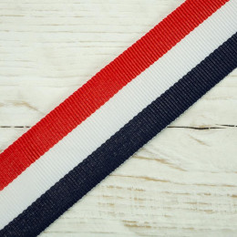 Side stripes 27 mm - red, white, navy
