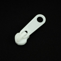 Zipper for coil zipper tape 5 mm - white