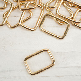 Rectangle loop 25 mm - gold