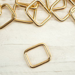 Rectangle loop 20 mm - gold