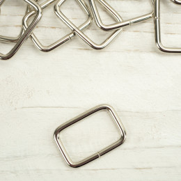 Rectangle loop 25 mm - silver