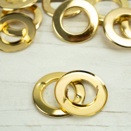 Metal eyelet with washers 15mm - gold