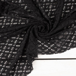 WHEELS / black - elastic Knit lace