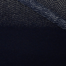 HERRINGBONE / navy - sweater knit