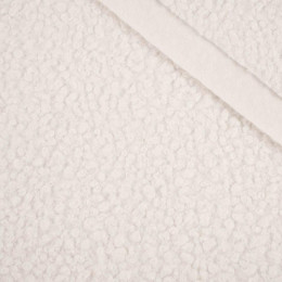 50cm - Vanilla - Coat fabric with Boucle look