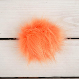 Eco fur pompom 12 cm - neon orange