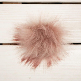 Eco fur pompom 12 cm - rose quartz