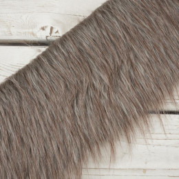 Faux fur trim 15cm x 150cm - brown-grey