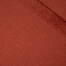 BRICK RED - brushed sweatshirt with teddy  / alpine fleece