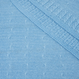 BLANKET SOFT(SMALL DOTS) / light blue S - thin knitted panel