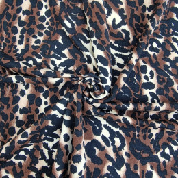 BROWN LEOPARD - Viscose jersey