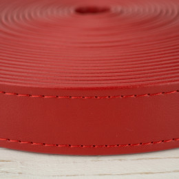 Leatherette strap 25 mm - red