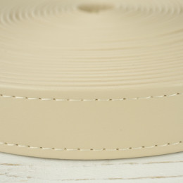 Leatherette strap 25 mm - light beige