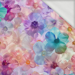 PASTEL FLOWERS WZ.9 - looped knit fabric