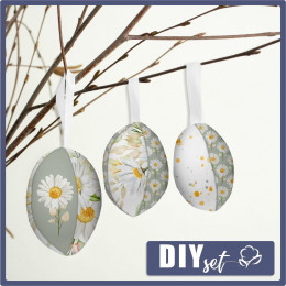 7 EASTER EGGS SEWING SET - DAISIES 