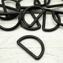 Plastic D-ring width 30 mm - black