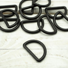 Plastic D-ring width 25 mm - black