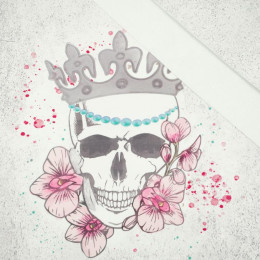 SKULL QUEEN / concrete - panoramic panel looped knit 