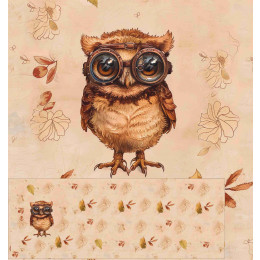 OWL STEAMPUNK FOREST PAT. 1 - PANORAMIC PANEL 60cm