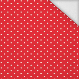 WHITE DOTSIES / red - looped knit 