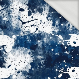 NAVY GRUNGE wz. 5 - looped knit fabric