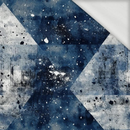NAVY GRUNGE wz. 9 - looped knit fabric