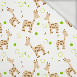 LITTLE GIRAFFES (ANIMAL GARDEN) - looped knit fabric