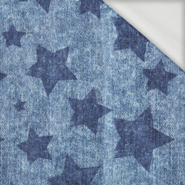 DARK BLUE STARS / vinage look jeans (dark blue) - looped knit fabric