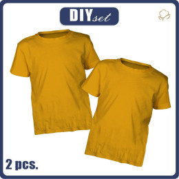 2-PACK - BASIC KID’S T-SHIRT - SPICY MUSTARD - sewing set
