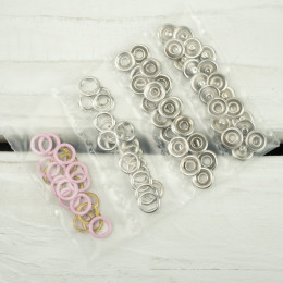 Press Fasteners 9mm - 20 pieces - pale pink