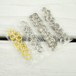 Press Fasteners flower 9mm yellow - 20 pieces