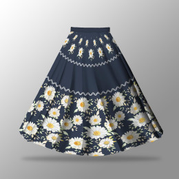 DAISIES PAT. 2 / dark blue - skirt panel "MAXI"