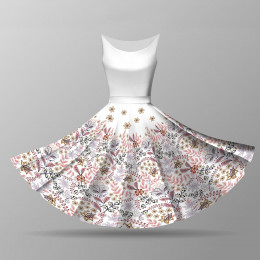 FLOWERS (pattern no. 3) / white - circle skirt panel