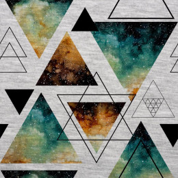 TRIANGLES / galactic journey - M-01 melange light gray - looped knit SP250