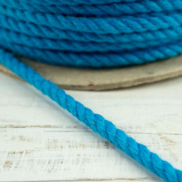 Twisted cotton cord 3 mm - turquoise