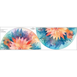 VINTAGE FLOWERS - circle skirt panel