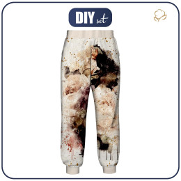 WOMEN'S JOGGERS (NOEMI) -  WATERCOLOR FLOWERS WZ. 4 - sewing set