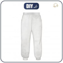 KID'S JOGGERS "ROBIN" (122/128) - WHITE - sewing set 